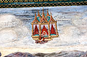 Detail from a mural painting with a 'Ramakien' motif - Thai version of the Indian Ramayana - from the temple complex of the Emerald Buddha, Bangkok (late 18th century) 